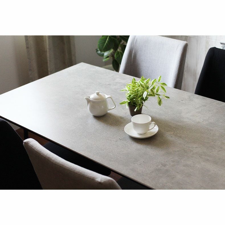 4人用 幅150cm セラミック ダイニングテーブル 石目調 ニュートン