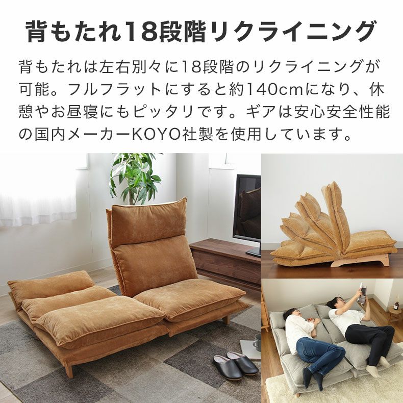 2人掛け ソファ リクライニング ピエル5
