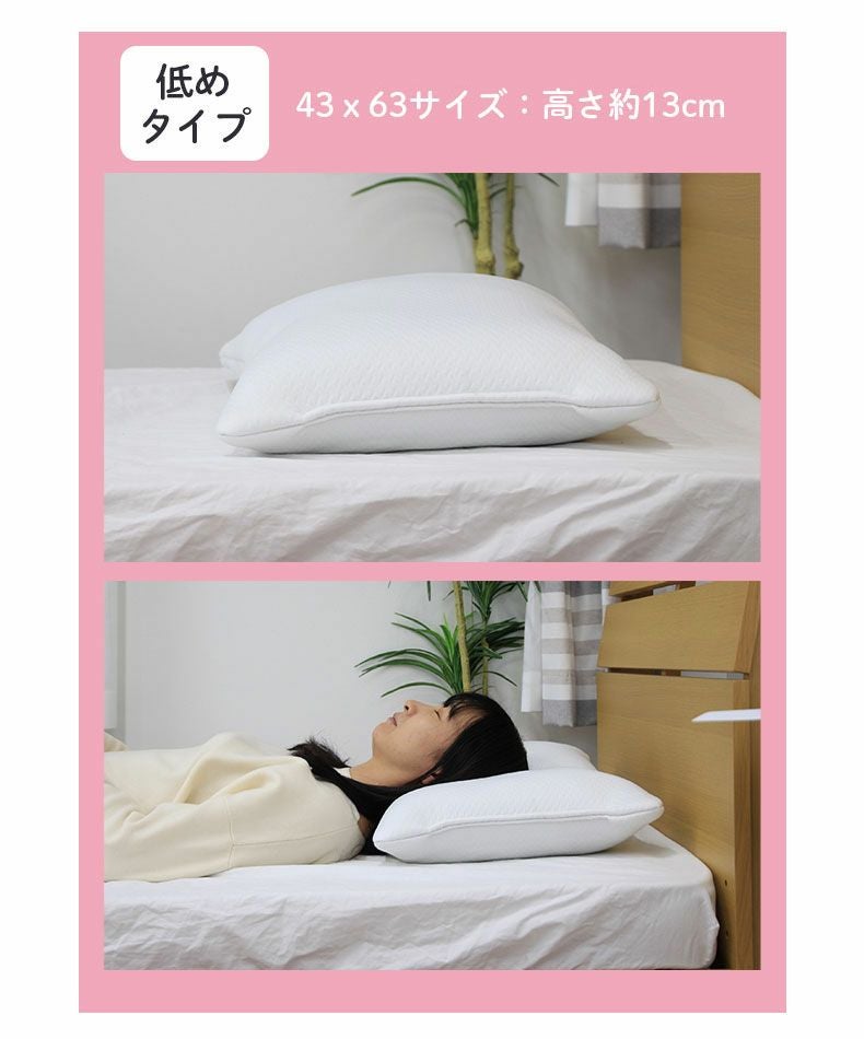 43x63 低反発チップ枕 高め ソフトクラム2