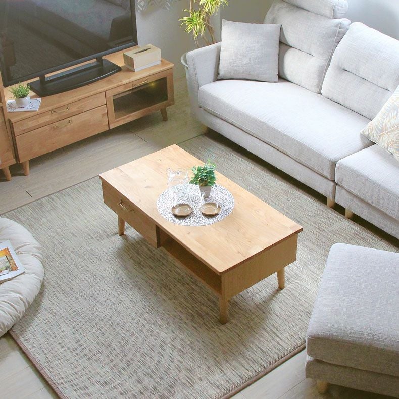 幅100 センターテーブル リビングテーブル 木製 収納スペース付き サラ2