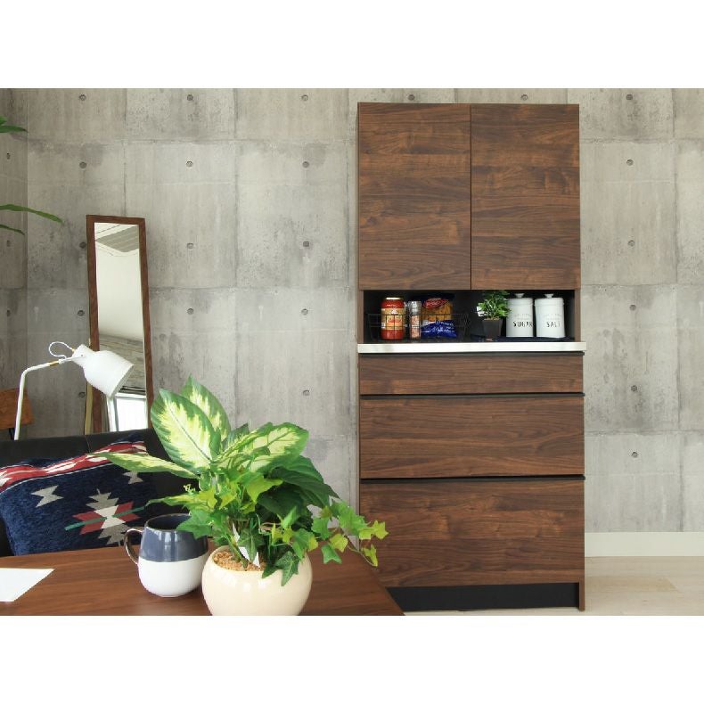 幅80cm食器棚 下台80引出 フォーガス