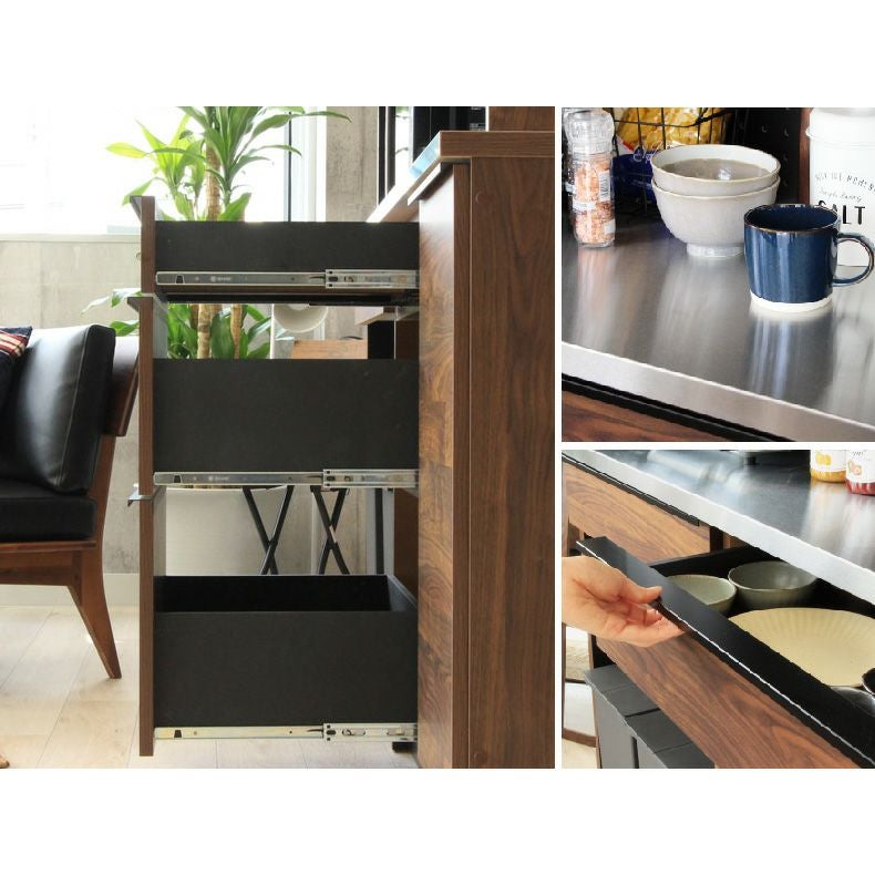 幅80cm食器棚 下台80引出 フォーガス