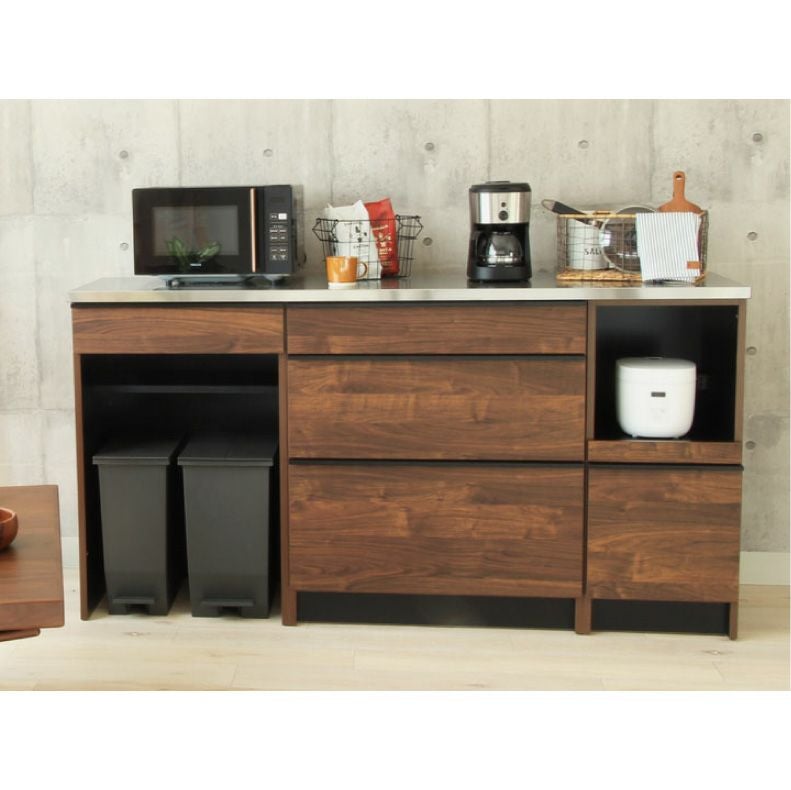 幅180cm キッチンカウンター ステンレスカウンター キッチン収納 食器