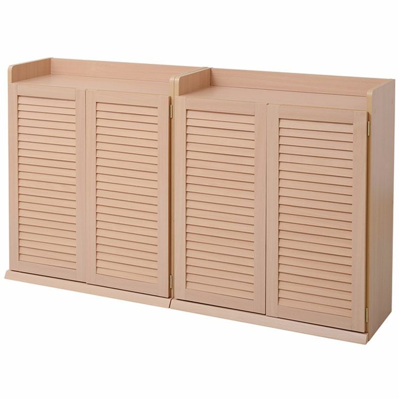 下駄箱・シューズラック | 【通販限定】2個セット 幅75cm ルーバーシューズボックス