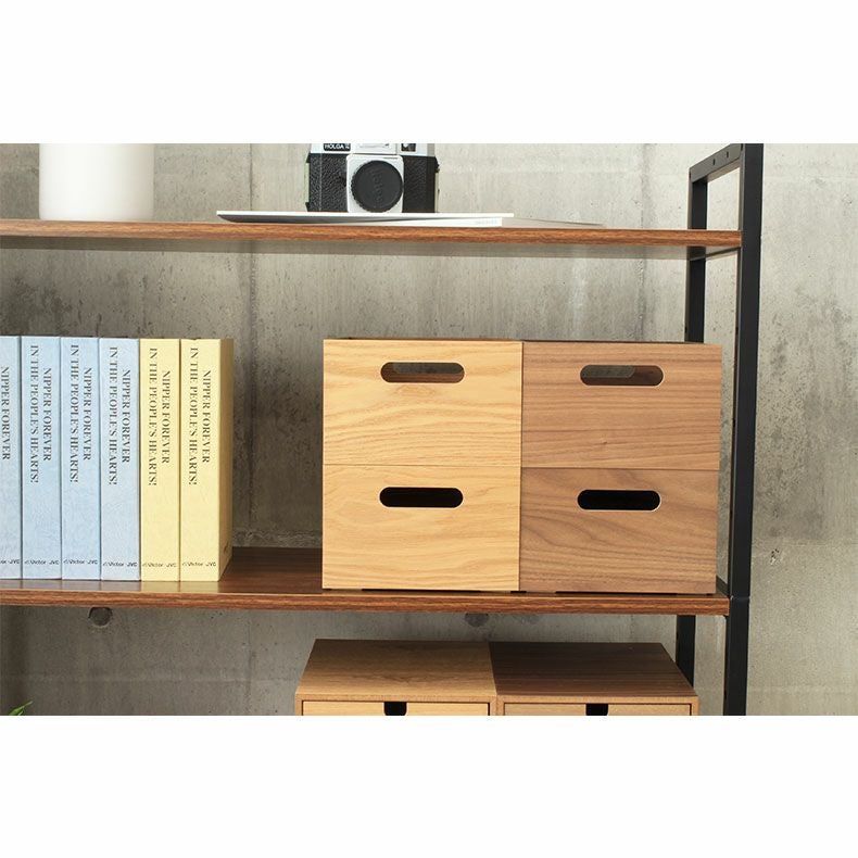 幅19cm 木製 収納ボックス スタッキングボックス