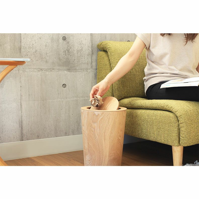 9L木製ダストボックス ラウンド（フタのみ）