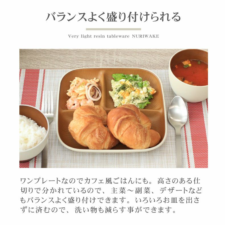 スクエアワンプレート 5枚セット 塗分け