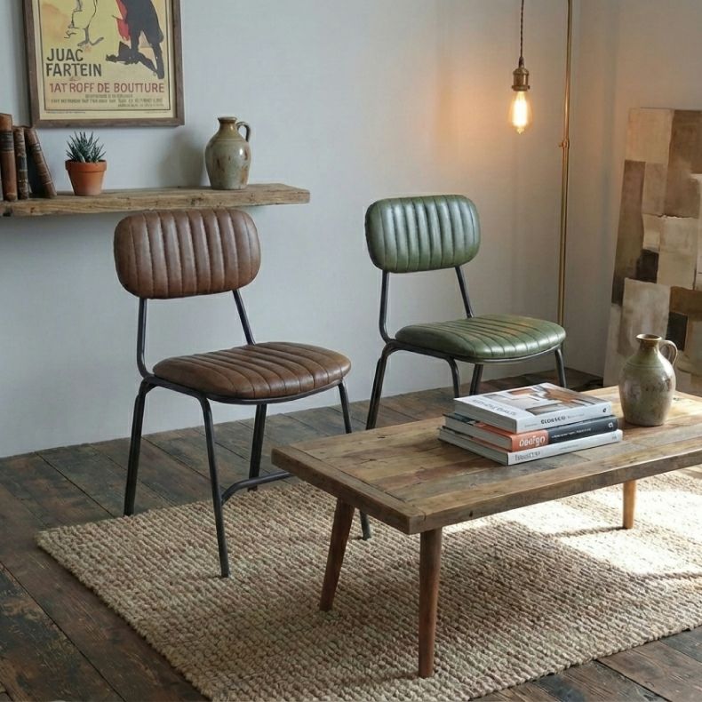 ダイニングチェア おしゃれ レトロ レザー ララ