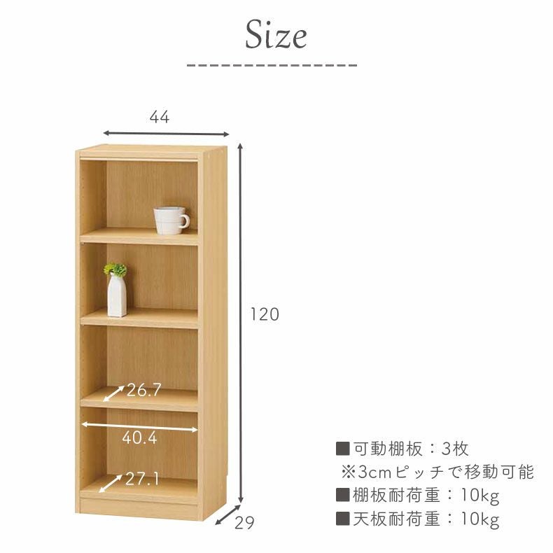 本棚・書棚 | 幅44cm 高さ120cm収納 タナリオ