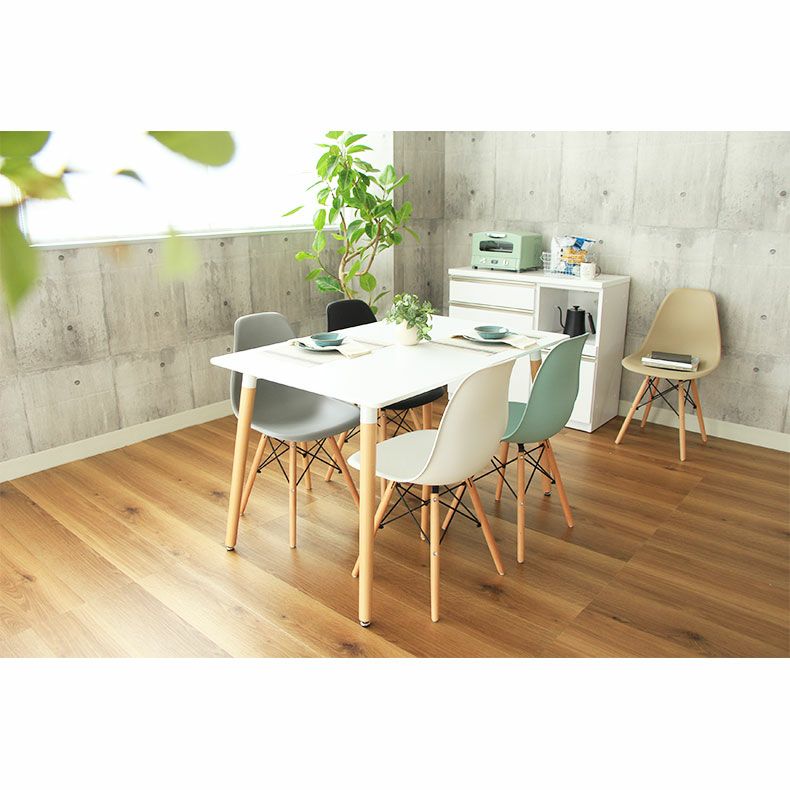 マナベ家具 ダイニングテーブルセット 4人用 5点 イームズ風 幅120 4人用 幅120cm ダイニングテーブルセット 5点｜アンリ 北欧 イームズ