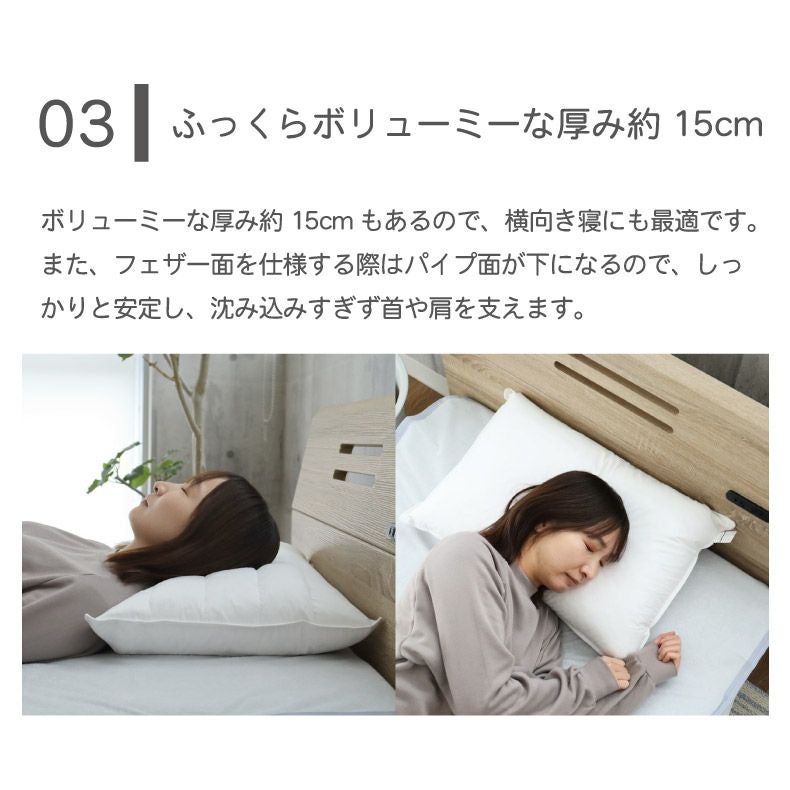 43x63 パイプ＆フェザーピロー