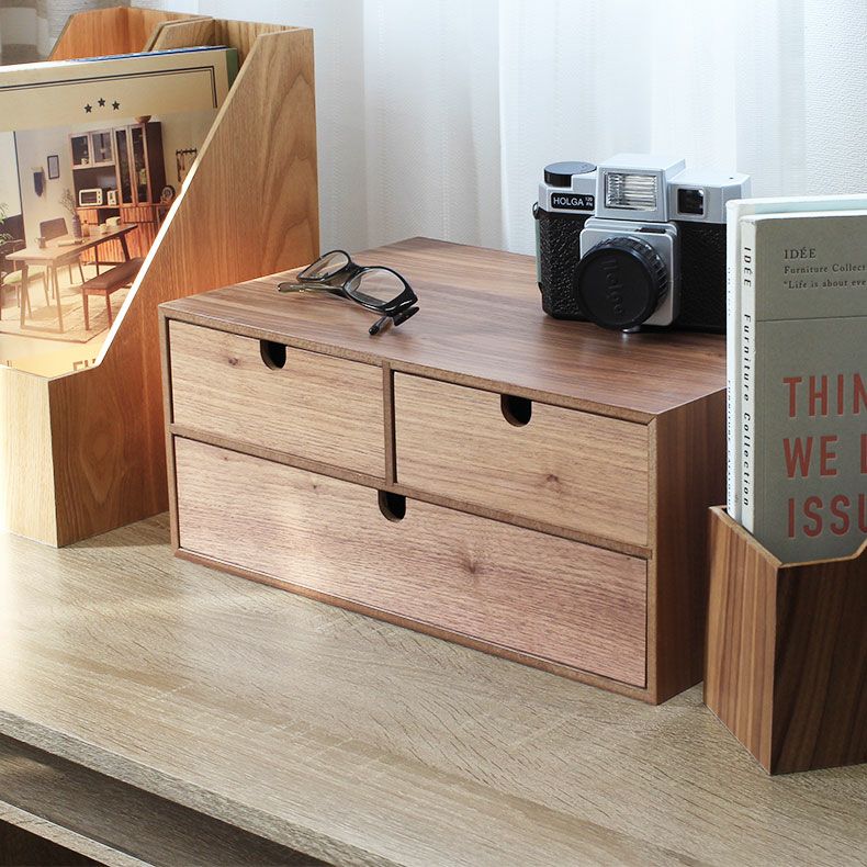 木製収納ケース 2段 引き出し式 収納ボックス