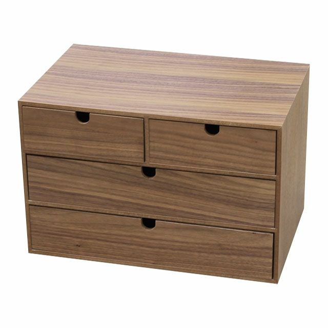 木製収納ケース 3段 引き出し式 収納ボックス