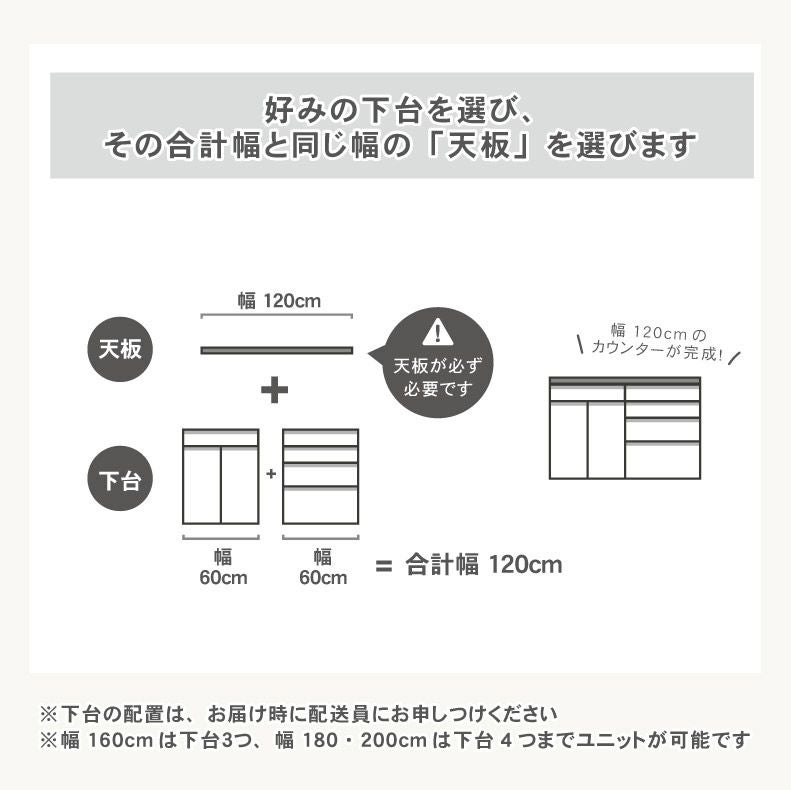 天板　送料 幅200cm 天板 カカロ