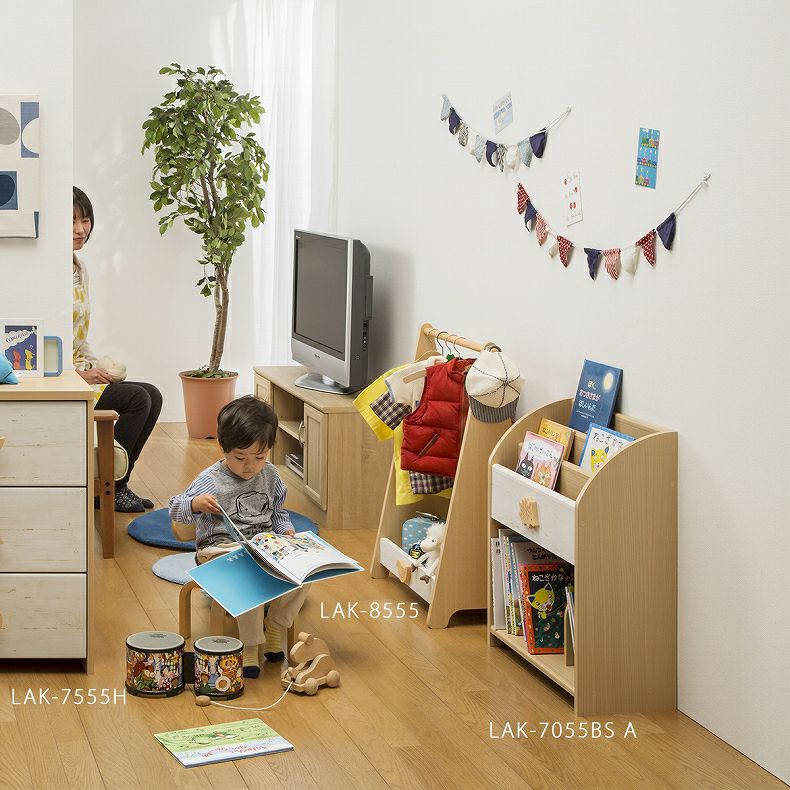 おもちゃ絵本ラックLAK-7055BS A ランドキッズ