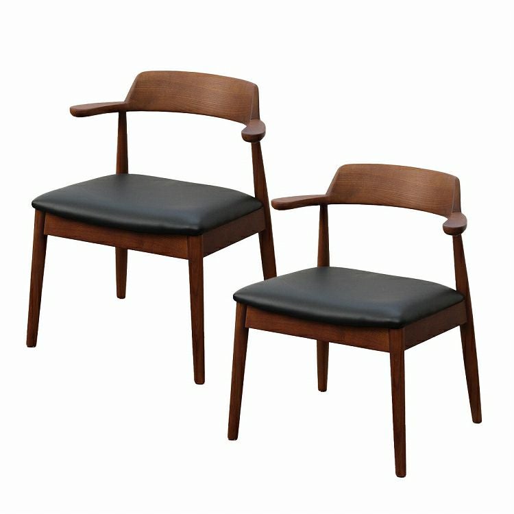 テーブルにかけられる ダイニングチェア 2脚セット 木製 カルネ2