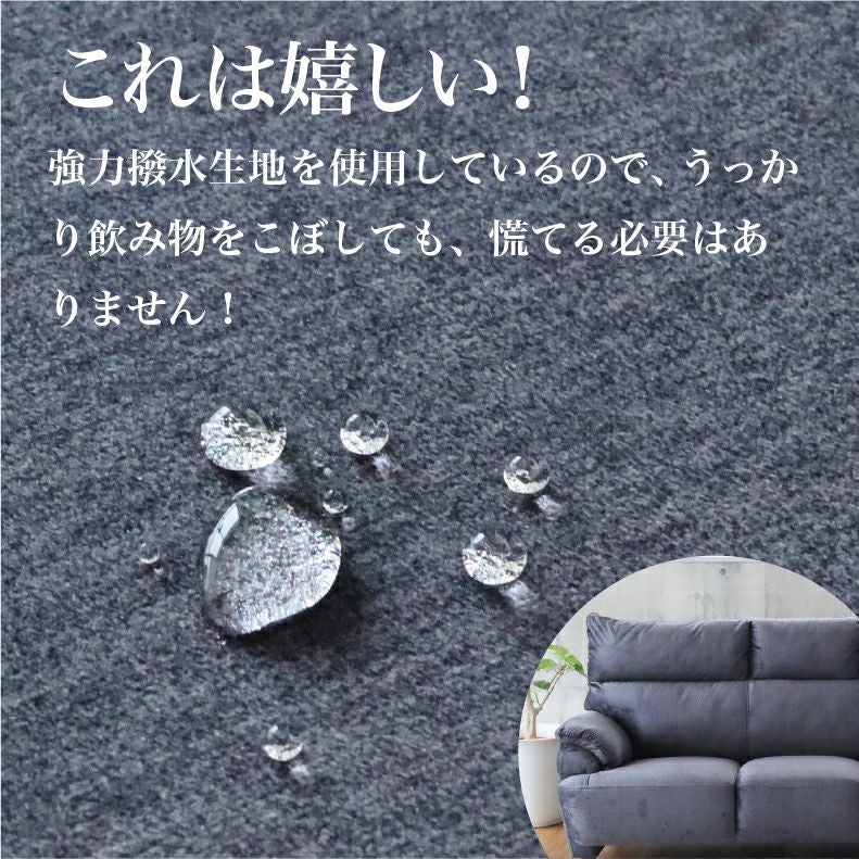 3人掛け 撥水 ソファ 布 脚付き モダン エッジ