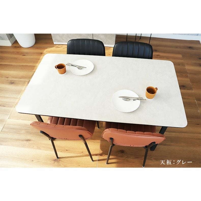 セラミック 4人用 幅140cm ダイニングテーブル 大理石調 フリード