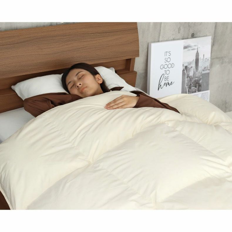 ダブルロング 羽毛掛け布団 マナダウン 国産 抗菌 消臭 WDD90