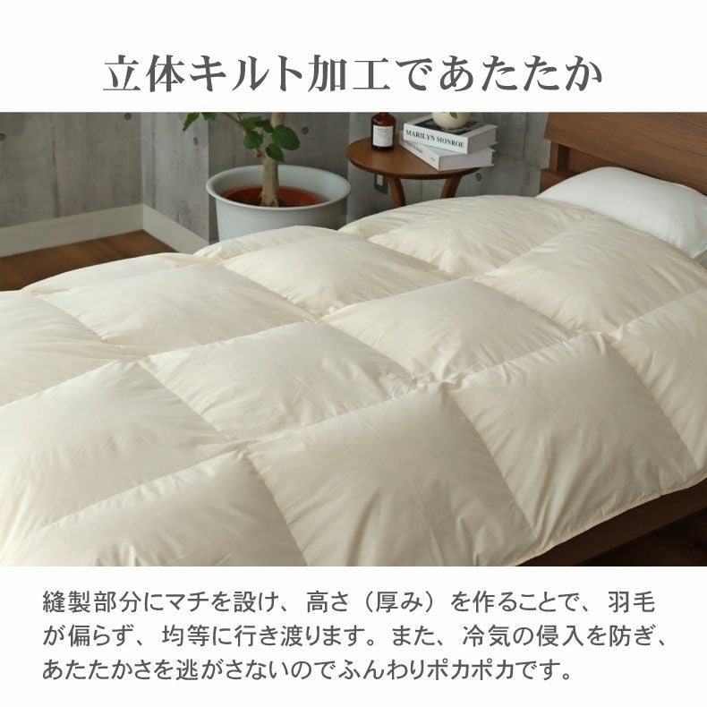 ダブルロング 羽毛掛け布団 マナダウン 国産 抗菌 消臭 WDD90