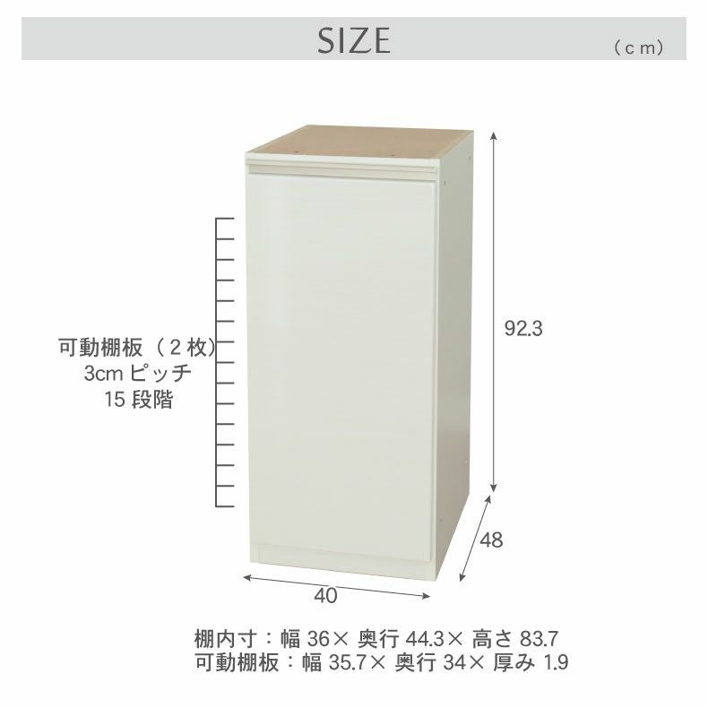 幅40cm 下台 開き戸(右開き) ネオ