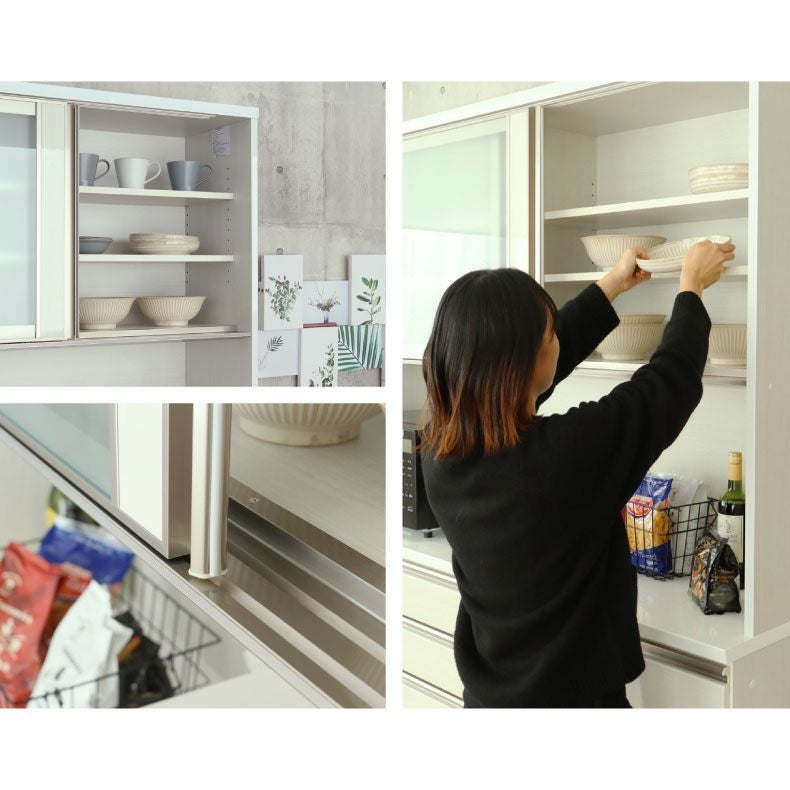 幅120cm食器棚 下台80三段引出 40OP ネオ