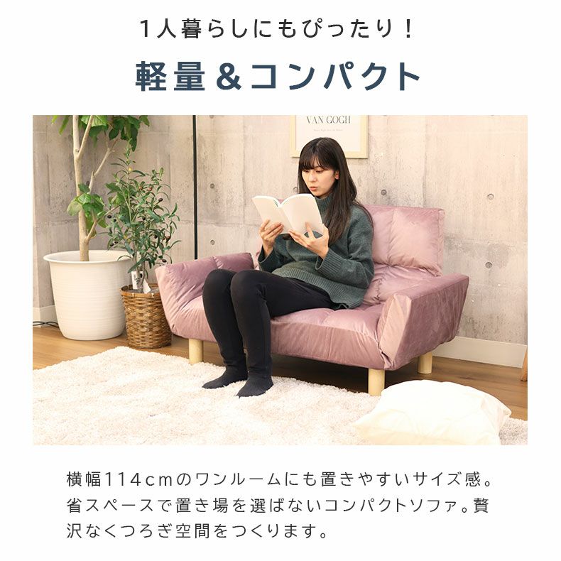 2人掛け ソファー 一人暮らし 小さめ コンパクト リクライニング