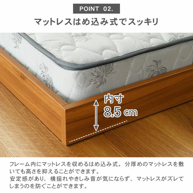 数量限定】ベッドフレーム ダブル フロアベッド ローベッド すのこ