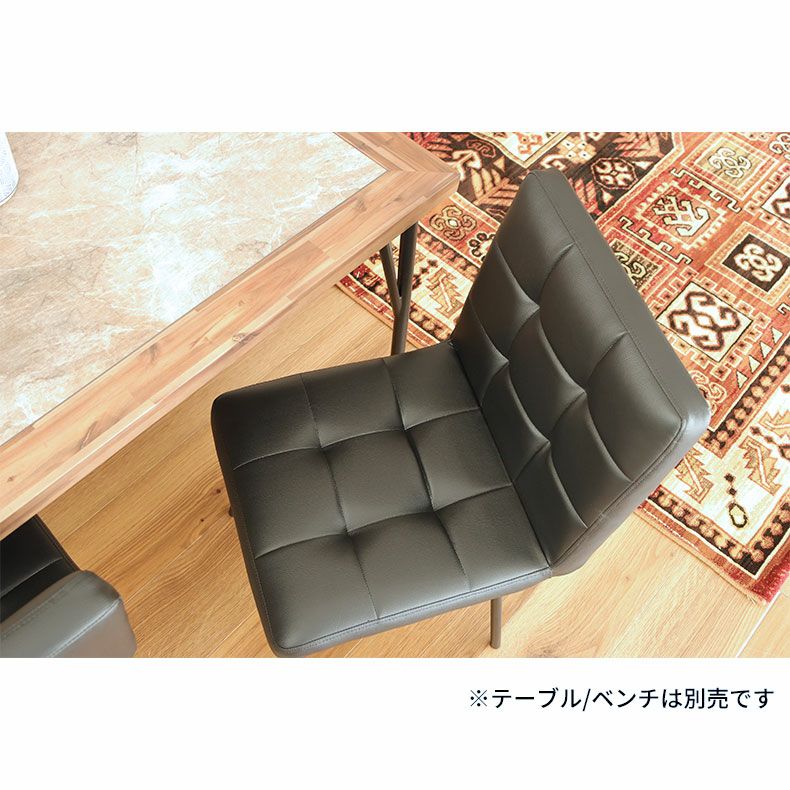 ダイニングチェア 2脚セット レザー チェア メイ