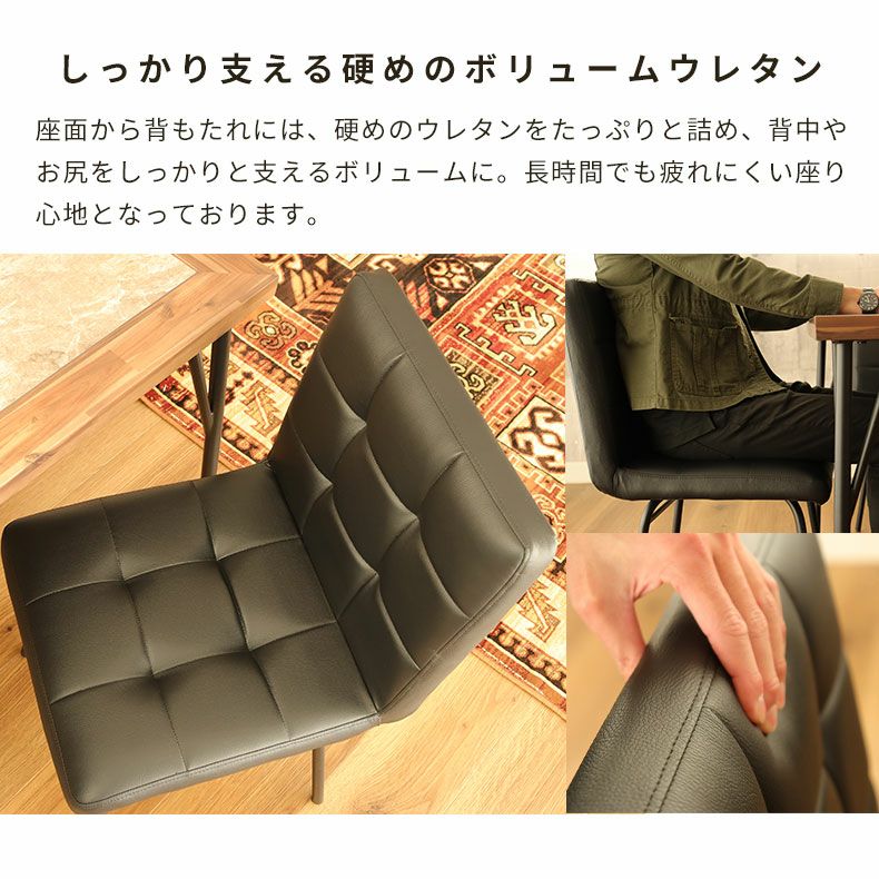 ダイニングチェア 2脚セット レザー チェア メイ