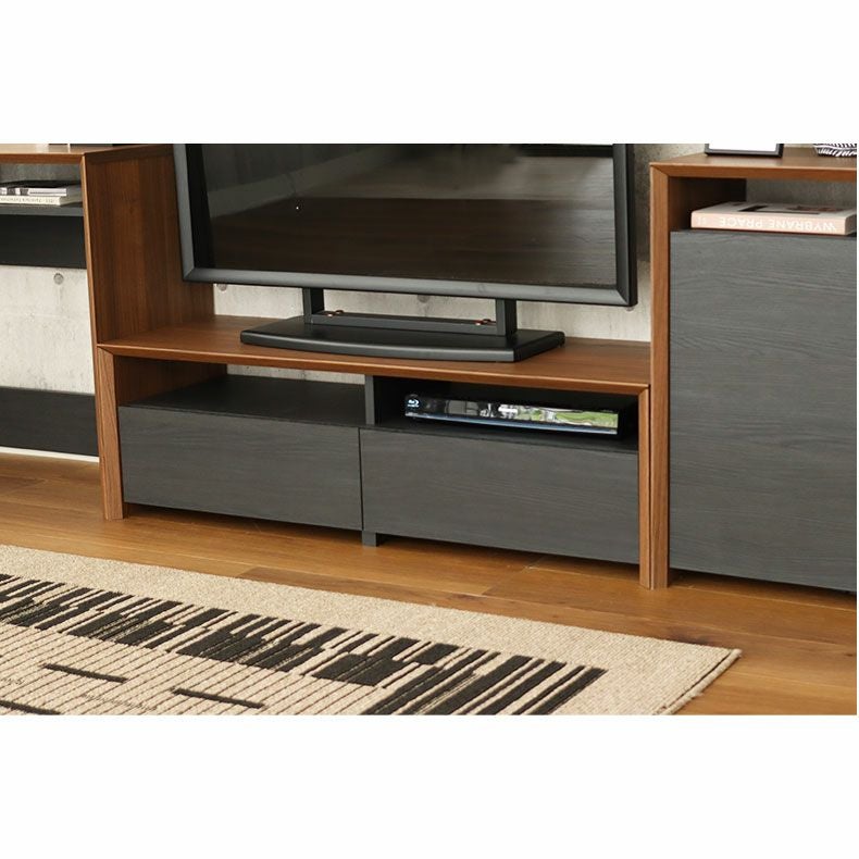 テレビボード　サンコウ　ﾅﾁｭﾗﾙ×ﾌﾞﾗｯｸ サンコウ 日本製 140cm幅テレビボード ＜ロノス＞ | 店舗,（株