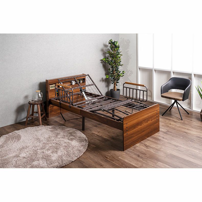 宮棚付き 電動ベッド MFB-1602EHS（コイルマットMPR-14R-S）