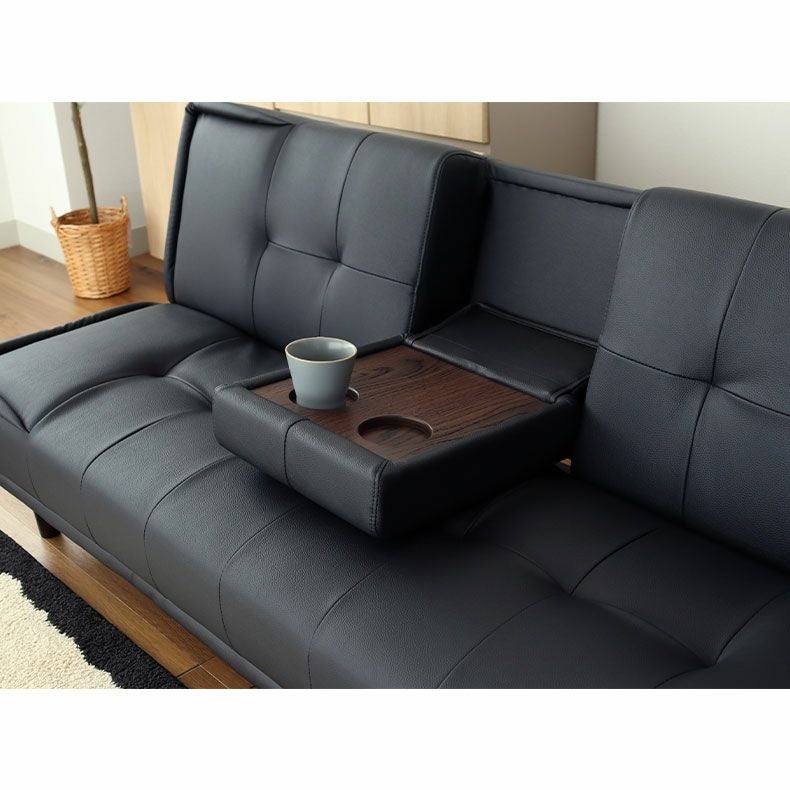 ソファベッド 3人掛け リクライニング テーブル付き ウィング2