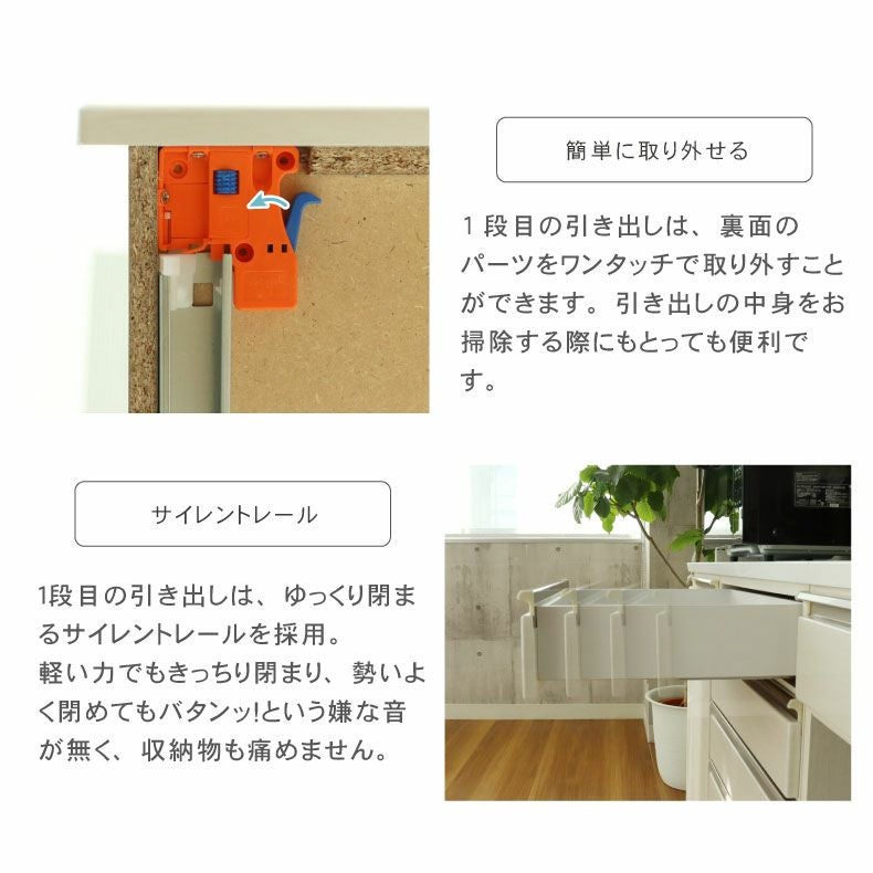 幅180cm キッチンカウンター ハイフレックス天板 下台左脚パネル 60三