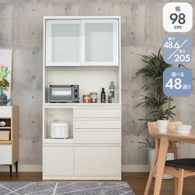 幅100cm食器棚 奥行49-高さ205バーダック2のサムネイル