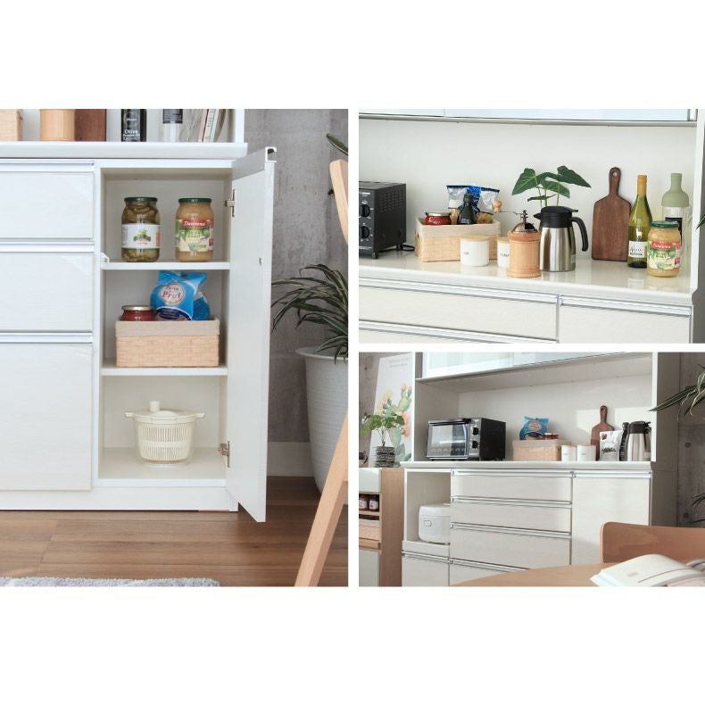 幅100cm キッチンカウンター レンジ台 奥行45cm 高さ89cm メラミン天板