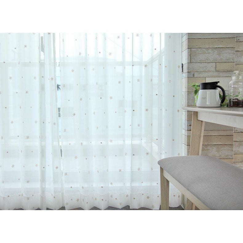 2枚入り 既製ボイルレースカーテン ピッコロ