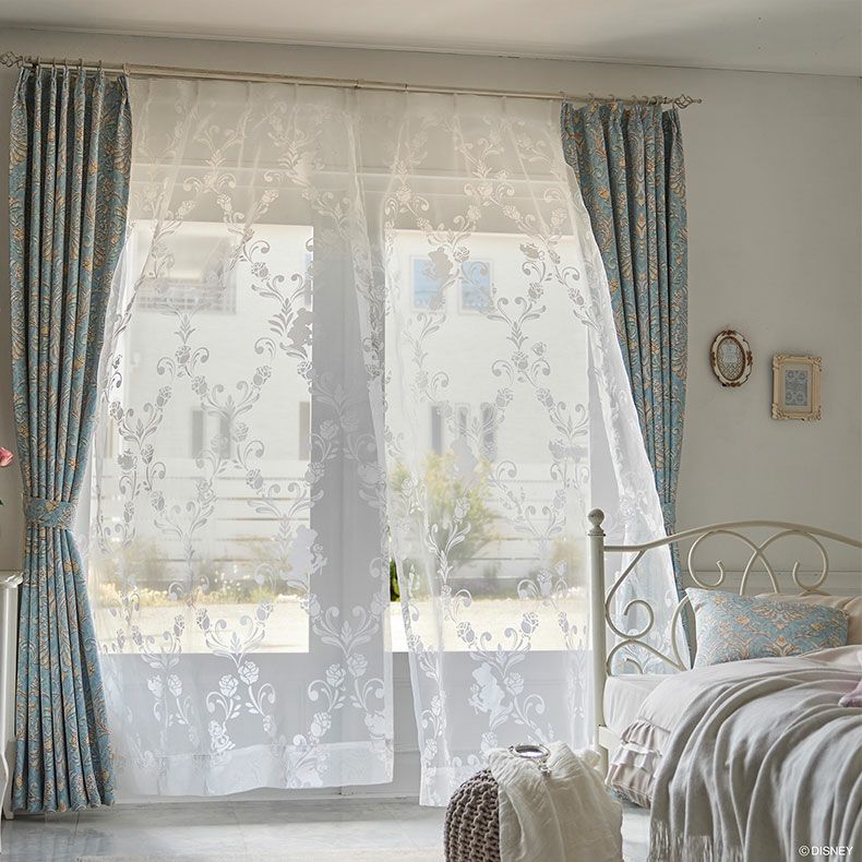 2枚入り レースカーテン クラシックビューティーボイル PRINCESS M1218