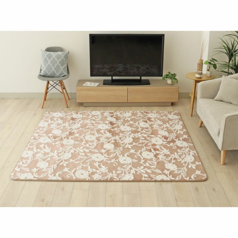 ラグ フラワーリーフ