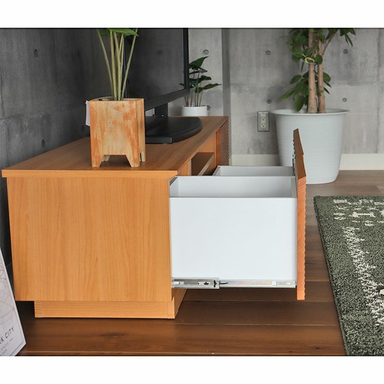 テレビボード 完成品  52V型対応 ナチュラル 天然木 スロウ 幅160cm テレビボード 完成品 テレビ台 ロータイプ ローボード