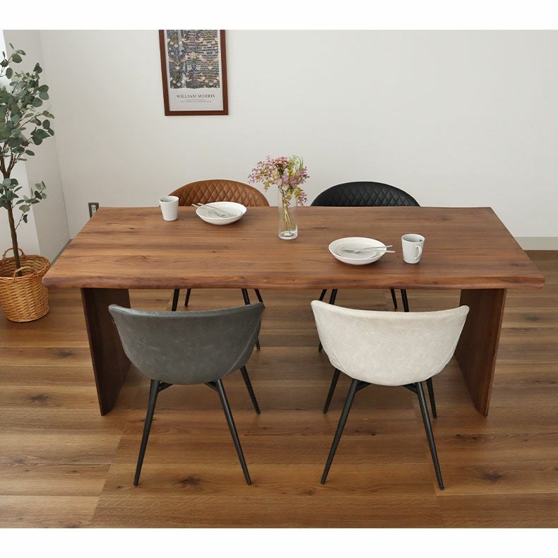 幅160cm ダイニングテーブル（波型天板カット脚） ウォールナット ナイン3