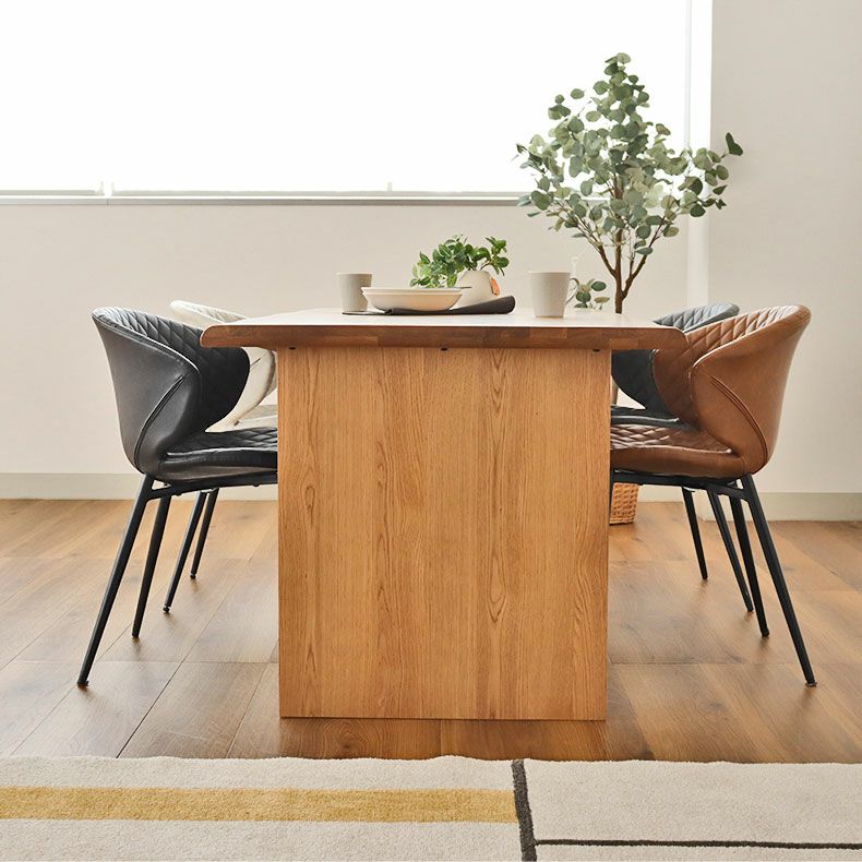 幅160cm ダイニングテーブル（波型天板カット脚） オーク ナイン3