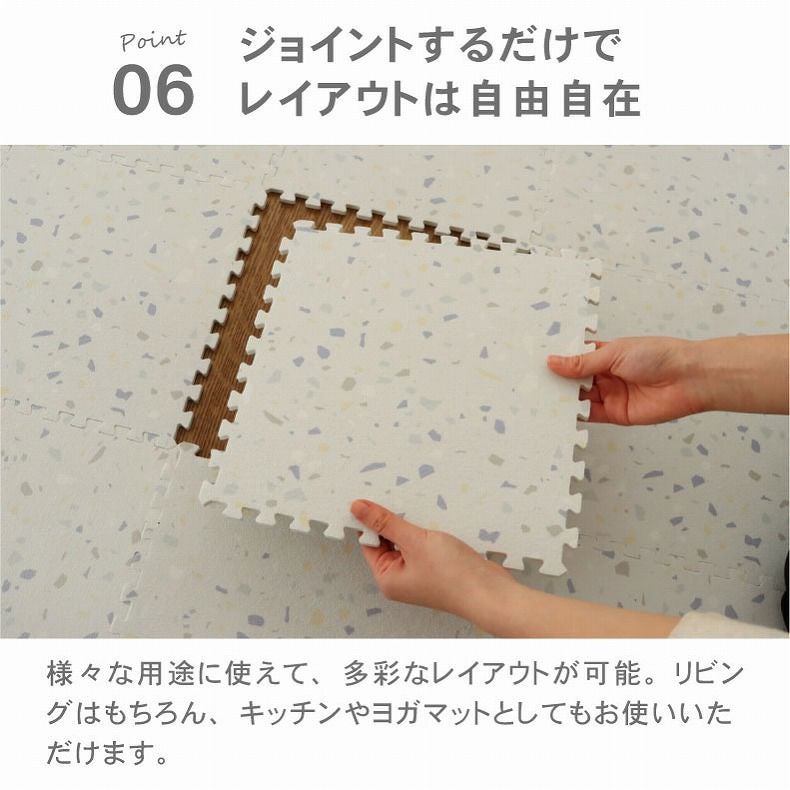 約2畳 36枚セット 30x30 ジョイントマット テラゾー