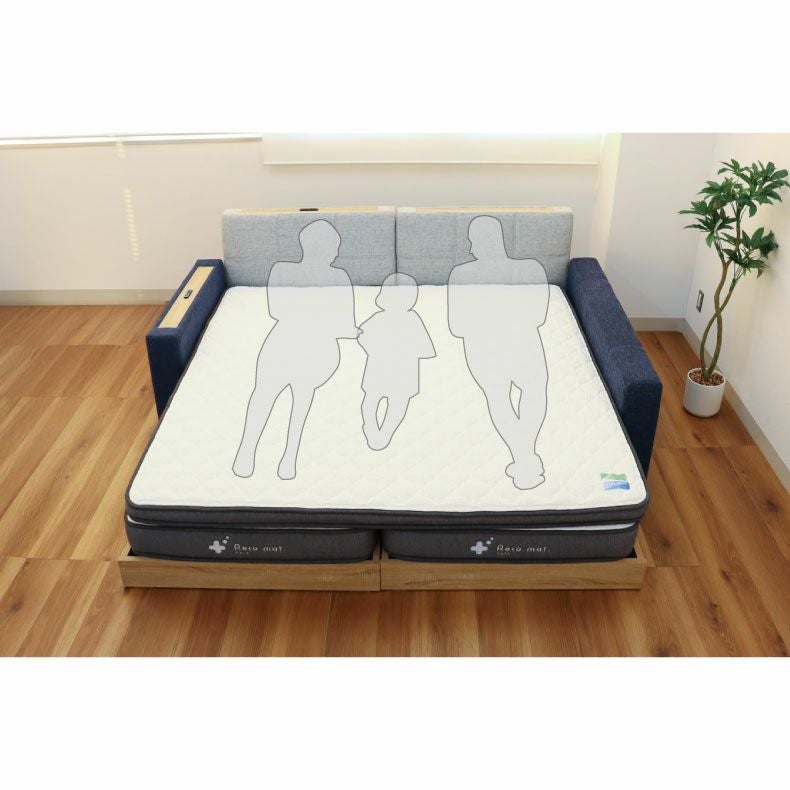 ベッドフレーム | キングサイズすのこ床板recoマットハードトッパー付き アドリア