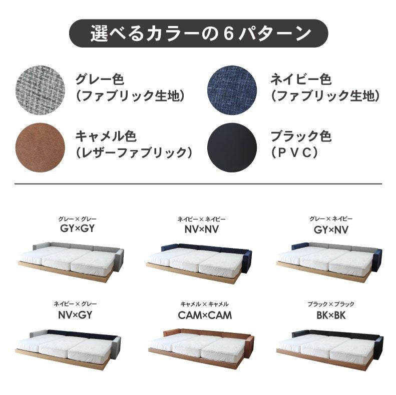 マットレス付き（ソフト）ファミリーベッド 布床板 サイド有