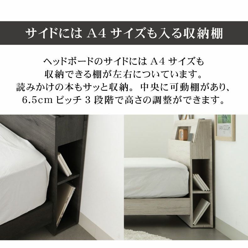 ベッドフレーム | 布床板引出付き アンドレ