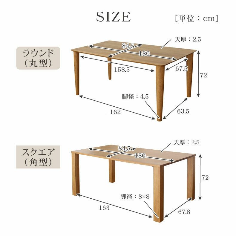 ダイニングテーブル | 4人用 幅180cm ダイニングテーブル エルヴァ