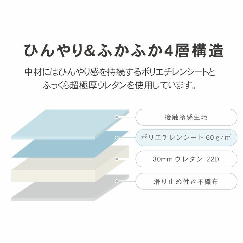 無地ラグ | 接触冷感ラグ マナクールアイススーパー