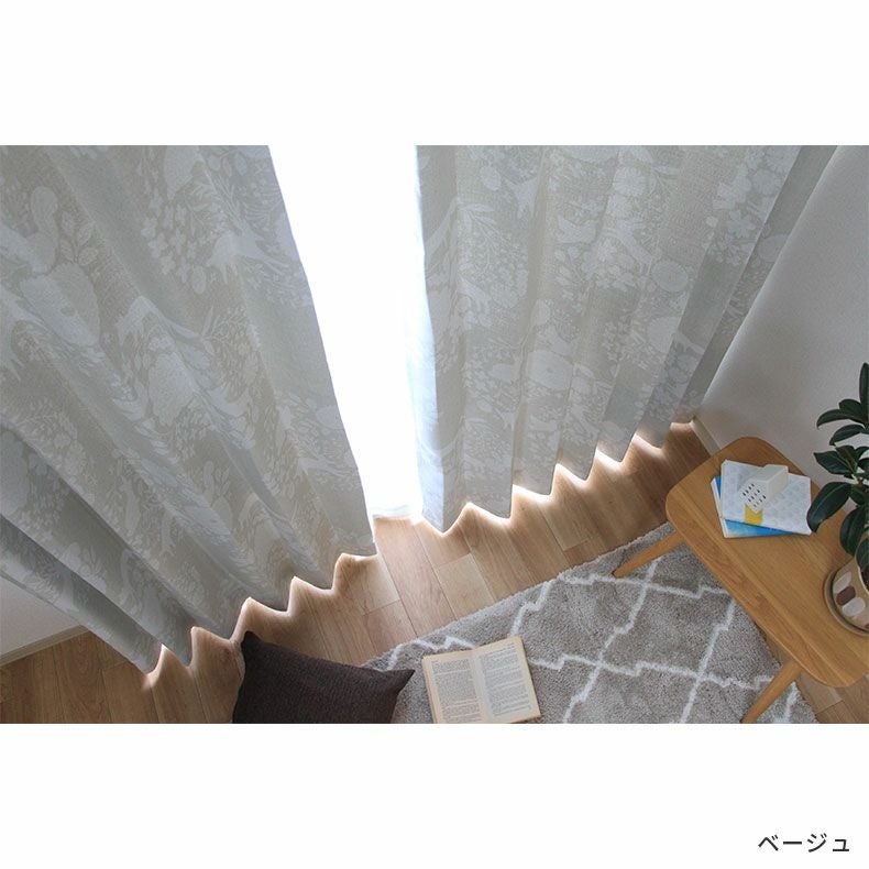 シンプルオーダーカーテン 森のどうぶつ | マナベインテリアハーツ公式通販
