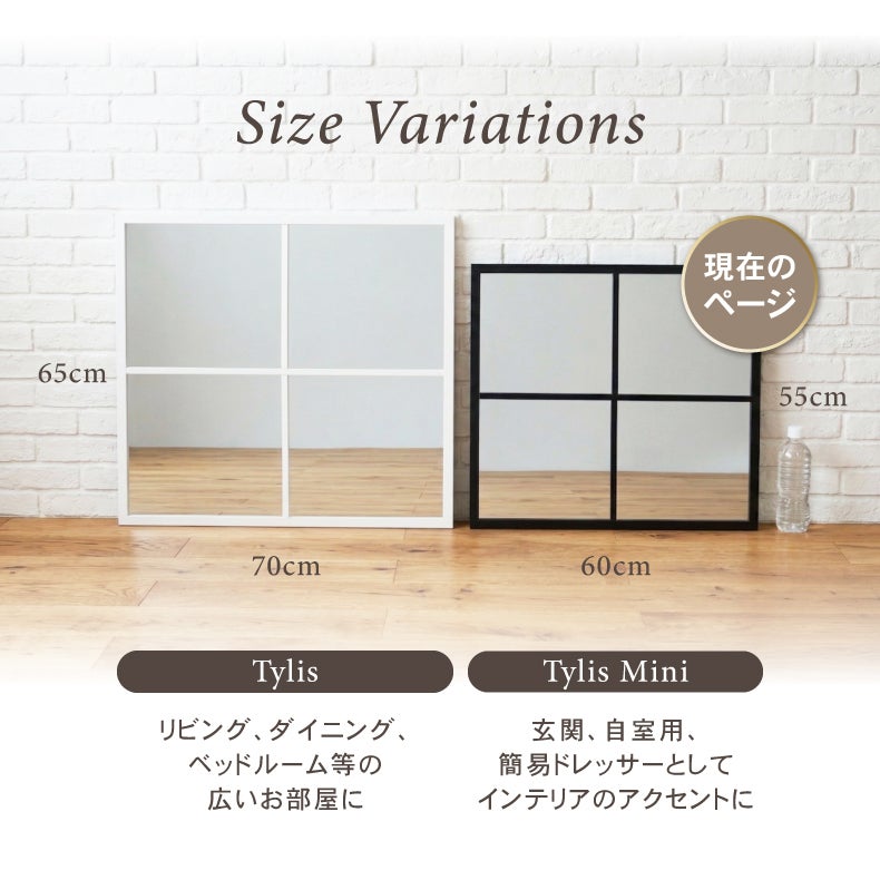 ミラー・コスメ収納 | ウォールミラー テュリスミニ